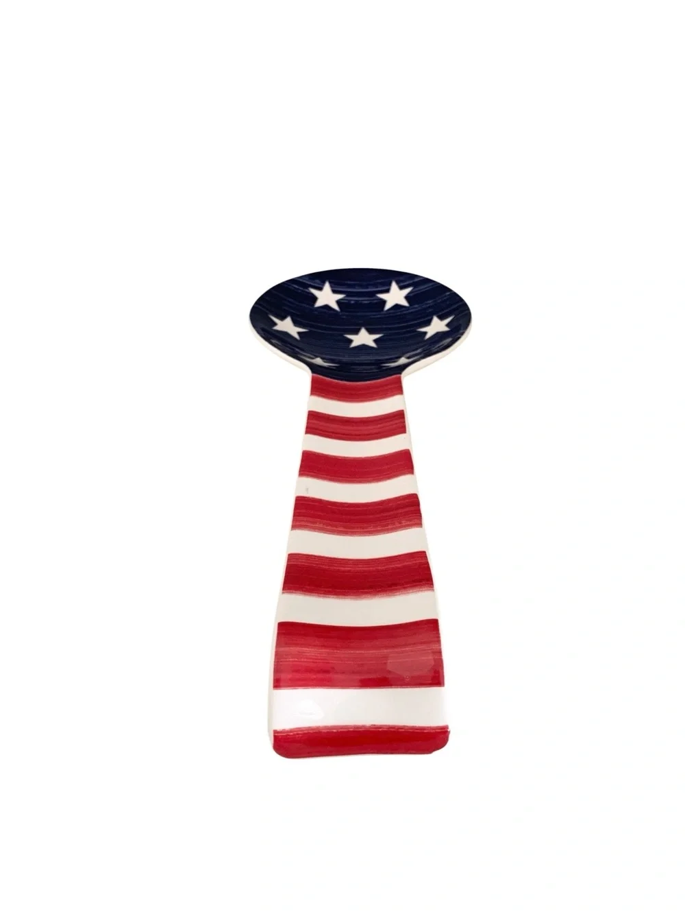Sur La Table Americana Collection Earthenware Spoon Rest Patriotic Stars Stripes
